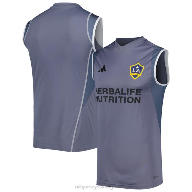 män la galaxy adidas grå 2023 on-field ärmlös träningströja jersey MLS Jerseys JF0H389